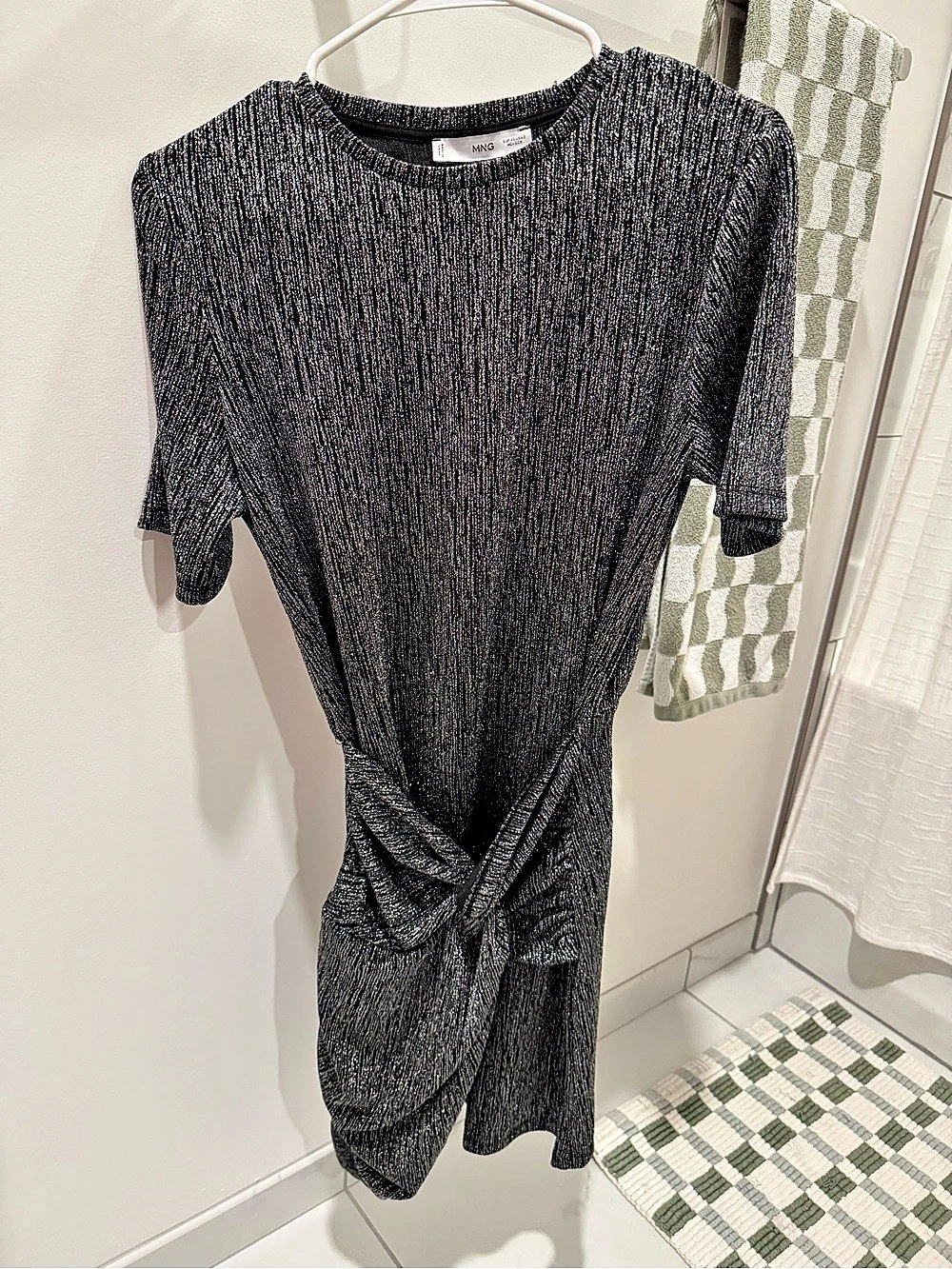 Mango Shimmer Mini Dress